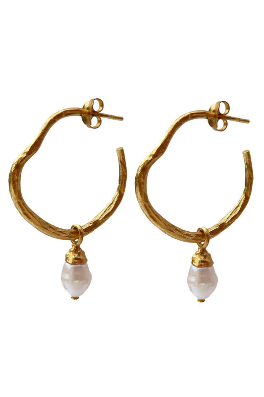 Mutiara Pearl Earrings - gold