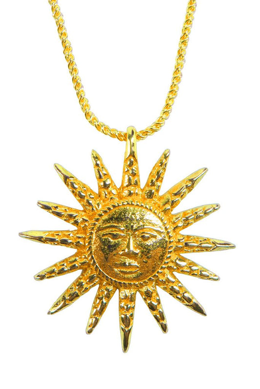 Inka Sun Necklace - gold