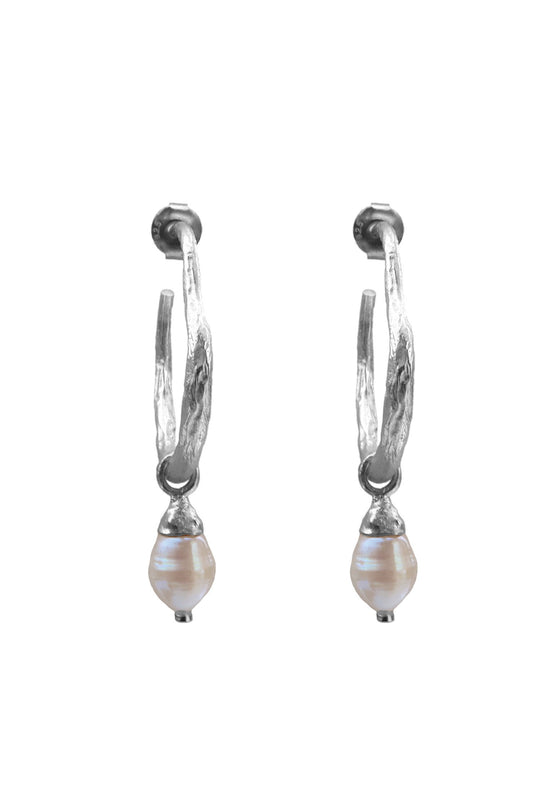 Mutiara Pearl Earrings - silver